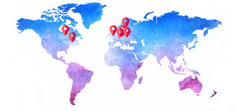 Mapa klientů marketingové agentury Fala Media